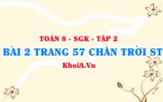 Bài 2 trang 57 Toán 8 Chân trời sáng tạo Tập 2
